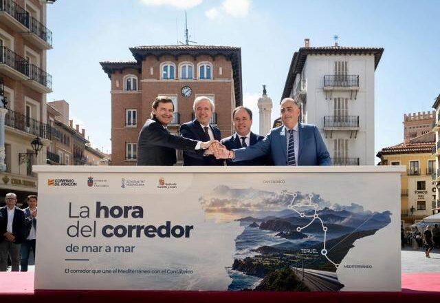 La Declaración de Teruel demanda al Gobierno de España un Corredor Cantábrico-Mediterráneo de altas prestaciones en su totalidad
