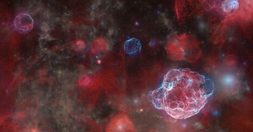Los fantasmas de cinco supernovas: 2026 septiembre 24 en APOD