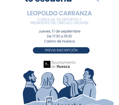 Leopoldo Carranza, concejal de Deportes de Huesca, inicia el nuevo curso de “Tu concejal te escucha” el 17 de septiembre para recibir propuestas de los oscenses
