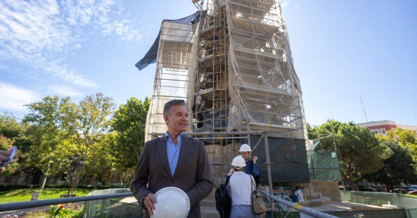 La restauración del Monumento a Los Sitios llega a su etapa final y brillará en todo su esplendor para las Fiestas del Pilar